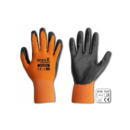 Rękawice Nitrox Orange roz. 8  RWN08 Bradas